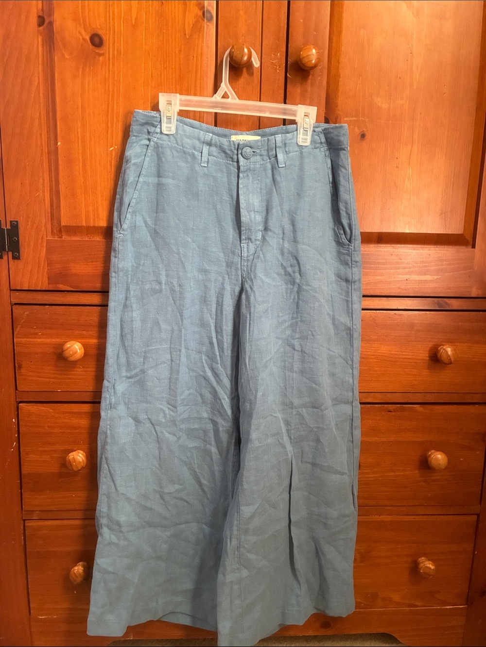 L'AGENCE Wide Leg Pants in Light Blue NWOT